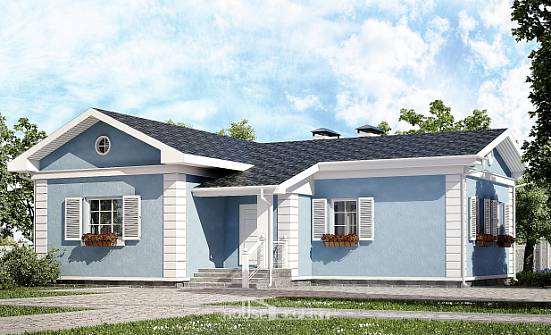 090-004-П Проект одноэтажного дома, современный домик из пеноблока Емва | Проекты домов от House Expert