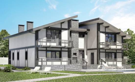 280-002-П Проект двухэтажного дома с мансардным этажом, бюджетный домик из кирпича Емва | Проекты домов от House Expert