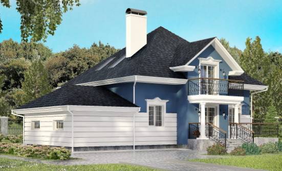 180-002-П Проект двухэтажного дома с мансардой и гаражом, простой коттедж из кирпича Ухта | Проекты домов от House Expert