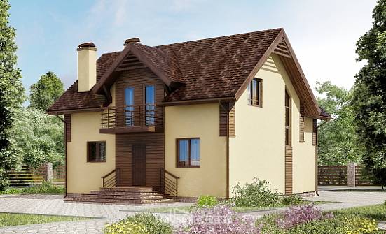 150-009-Л Проект двухэтажного дома с мансардным этажом, небольшой дом из арболита Усинск | Проекты домов от House Expert