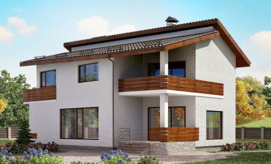 180-009-П Проект двухэтажного дома с мансардой, средний домик из кирпича Сосногорск | Проекты домов от House Expert