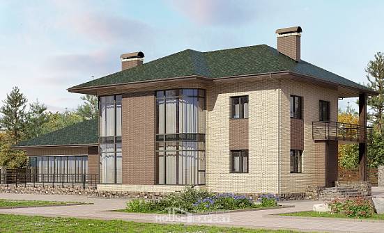 305-003-П Проект двухэтажного дома, современный дом из керамзитобетонных блоков Емва | Проекты домов от House Expert