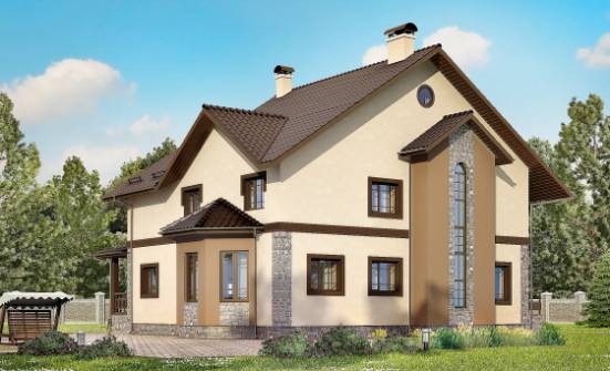 265-003-Л Проект двухэтажного дома, большой домик из бризолита Воркута | Проекты домов от House Expert