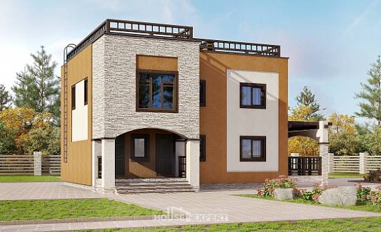 150-010-Л Проект двухэтажного дома, бюджетный загородный дом из кирпича Печора | Проекты домов от House Expert