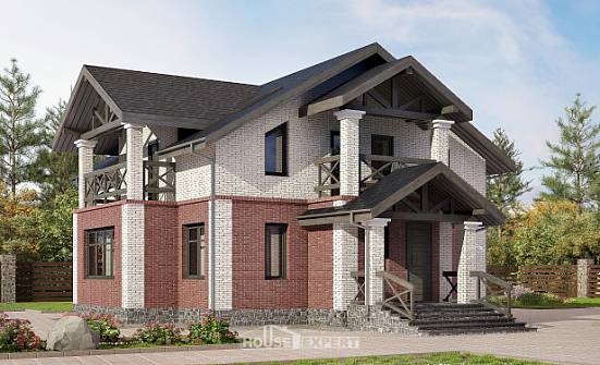 160-014-Л Проект двухэтажного дома, компактный коттедж из арболита Воркута | Проекты домов от House Expert