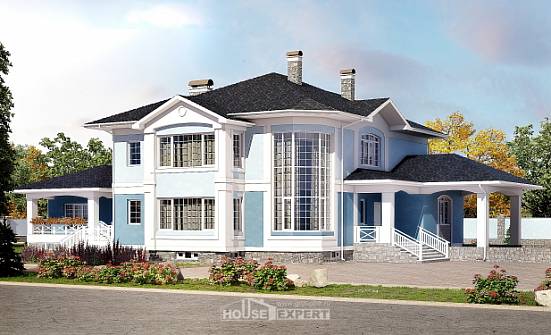 620-001-П Проект трехэтажного дома и гаражом, просторный дом из поризованных блоков Печора | Проекты домов от House Expert
