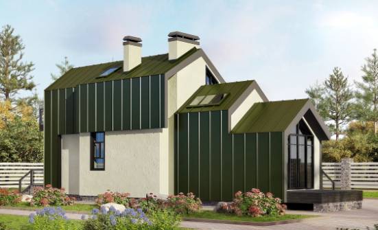 060-006-Л Проект двухэтажного дома мансардой, экономичный коттедж из газобетона Воркута | Проекты домов от House Expert