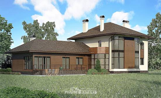 300-001-П Проект двухэтажного дома, красивый домик из кирпича Воркута | Проекты домов от House Expert