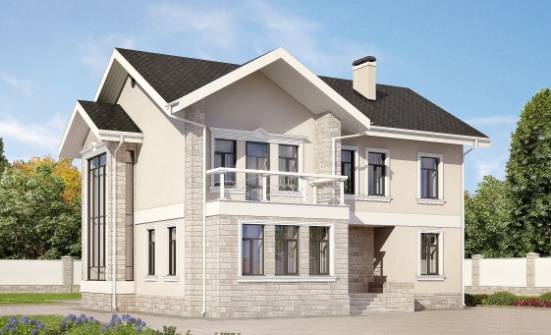 170-008-Л Проект двухэтажного дома, бюджетный дом из пеноблока Воркута | Проекты домов от House Expert