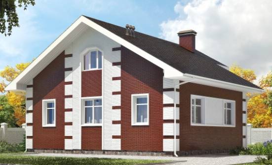 115-001-П Проект двухэтажного дома мансардный этаж, классический дом из блока Сыктывкар | Проекты домов от House Expert