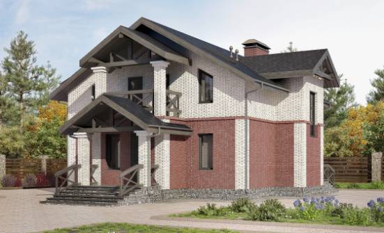 160-014-Л Проект двухэтажного дома, компактный коттедж из арболита Воркута | Проекты домов от House Expert