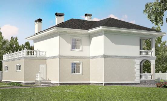 340-002-П Проект двухэтажного дома, гараж, красивый загородный дом из кирпича Сыктывкар | Проекты домов от House Expert