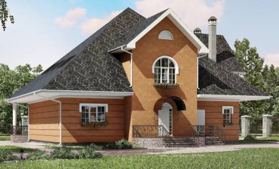 310-001-П Проект двухэтажного дома мансардный этаж, уютный загородный дом из газосиликатных блоков Воркута | Проекты домов от House Expert