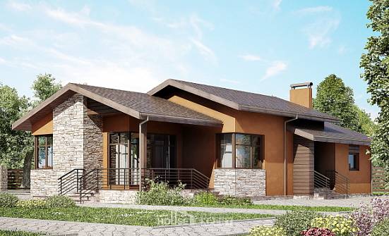 130-007-П Проект одноэтажного дома, скромный дом из арболита Ухта | Проекты домов от House Expert