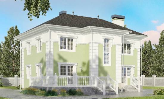 155-005-П Проект двухэтажного дома, небольшой коттедж из бризолита Емва | Проекты домов от House Expert