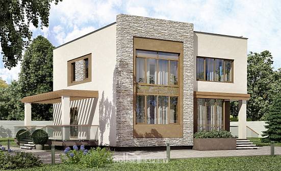 185-001-П Проект двухэтажного дома, современный дом из арболита Сыктывкар | Проекты домов от House Expert
