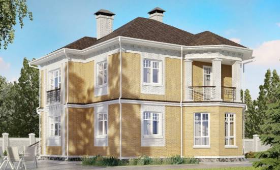 160-001-Л Проект двухэтажного дома, бюджетный коттедж из блока Инта | Проекты домов от House Expert