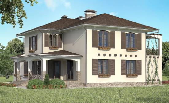 285-002-П Проект двухэтажного дома, гараж, классический коттедж из кирпича Инта | Проекты домов от House Expert
