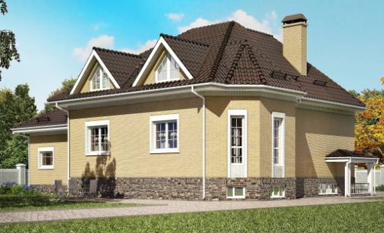400-001-П Проект трехэтажного дома с мансардой и гаражом, большой домик из газобетона Сосногорск | Проекты домов от House Expert