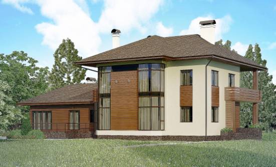 300-001-П Проект двухэтажного дома, красивый домик из кирпича Воркута | Проекты домов от House Expert