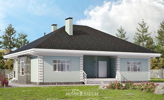 135-003-Л Проект одноэтажного дома, уютный коттедж из блока Сыктывкар | Проекты домов от House Expert
