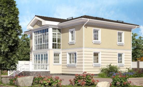 210-005-Л Проект двухэтажного дома, простой коттедж из газосиликатных блоков Сосногорск | Проекты домов от House Expert