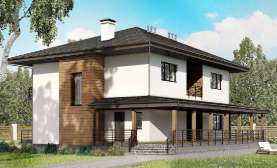 245-001-П Проект двухэтажного дома, простой домик из поризованных блоков Усинск | Проекты домов от House Expert