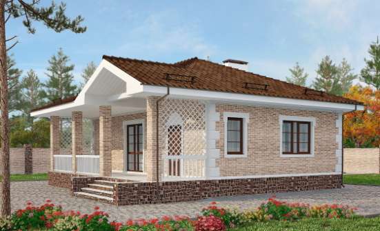 065-002-П Проект бани из кирпича Сыктывкар | Проекты одноэтажных домов от House Expert