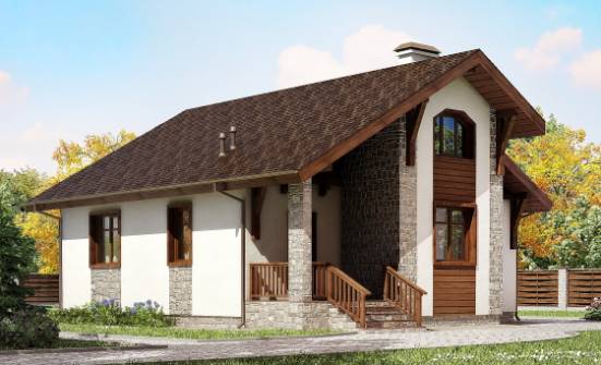 080-002-Л Проект одноэтажного дома, маленький дом из бризолита Сыктывкар | Проекты домов от House Expert