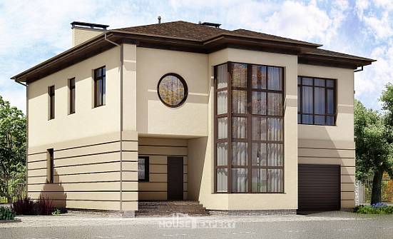 300-006-П Проект двухэтажного дома, гараж, огромный домик из кирпича Усинск | Проекты домов от House Expert