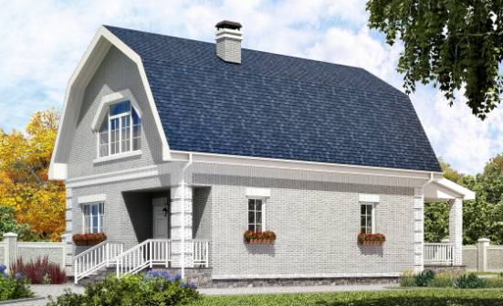130-005-П Проект двухэтажного дома с мансардой, бюджетный дом из твинблока Сосногорск | Проекты домов от House Expert