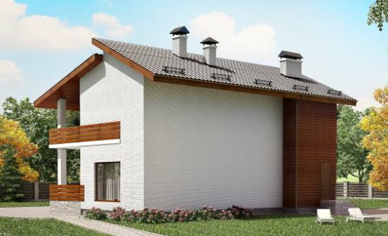 180-009-П Проект двухэтажного дома с мансардой, средний домик из кирпича Сосногорск | Проекты домов от House Expert