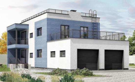 180-012-Л Проект двухэтажного дома и гаражом, красивый загородный дом из кирпича Сыктывкар | Проекты домов от House Expert