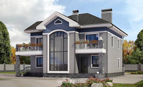 200-006-Л Проект двухэтажного дома, средний домик из кирпича Печора | Проекты домов от House Expert