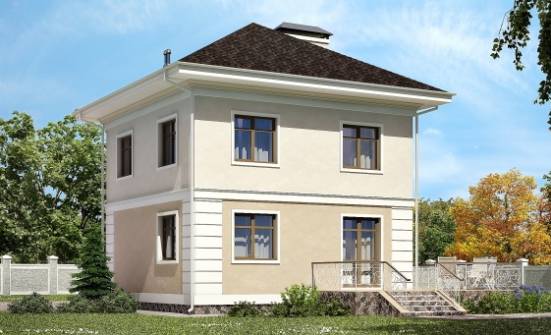 090-003-Л Проект двухэтажного дома, экономичный дом из пеноблока Воркута | Проекты домов от House Expert