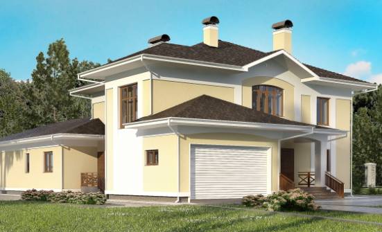 375-002-Л Проект двухэтажного дома и гаражом, уютный загородный дом из кирпича Печора | Проекты домов от House Expert