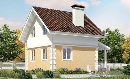 070-002-П Проект двухэтажного дома с мансардным этажом, уютный дом из бризолита Ухта | Проекты домов от House Expert