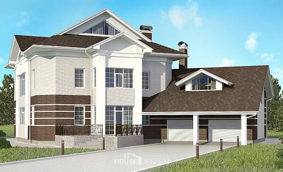 410-001-П Проект двухэтажного дома и гаражом, огромный домик из кирпича Емва | Проекты домов от House Expert