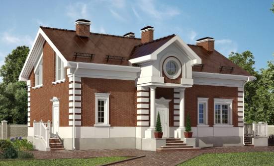 160-009-П Проект двухэтажного дома с мансардным этажом, экономичный дом из твинблока Инта | Проекты домов от House Expert