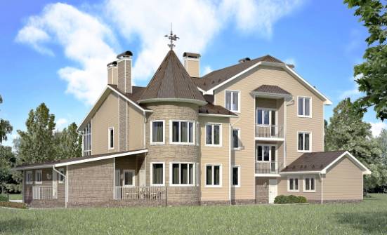 555-001-Л Проект трехэтажного дома мансардный этаж и гаражом, уютный дом из керамзитобетонных блоков Сосногорск | Проекты домов от House Expert