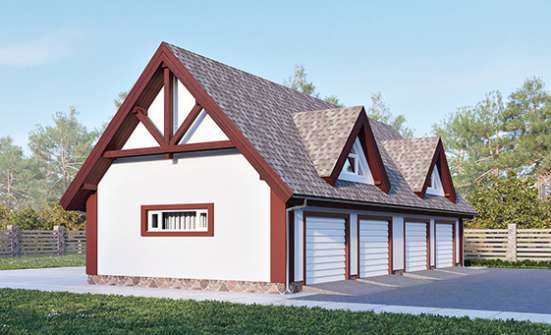 145-002-Л Проект гаража из арболита Воркута | Проекты домов от House Expert