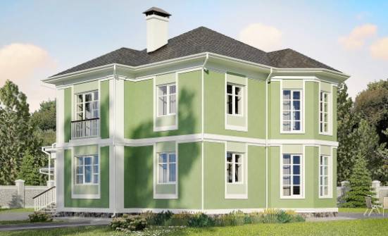 170-001-Л Проект двухэтажного дома, гараж, компактный дом из пеноблока Сыктывкар | Проекты домов от House Expert