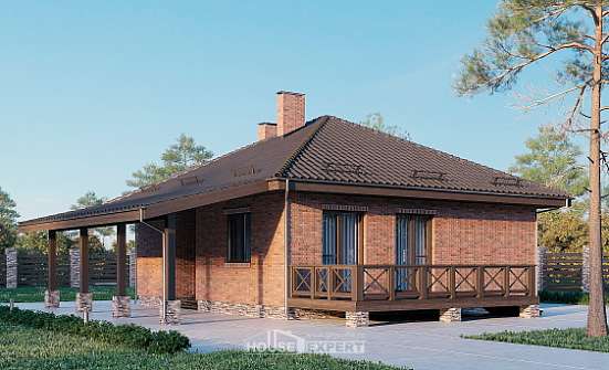 070-006-Л Проект одноэтажного дома, доступный домик из поризованных блоков Емва | Проекты домов от House Expert