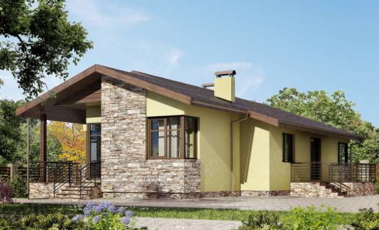 130-007-Л Проект одноэтажного дома, классический загородный дом из бризолита Инта | Проекты домов от House Expert