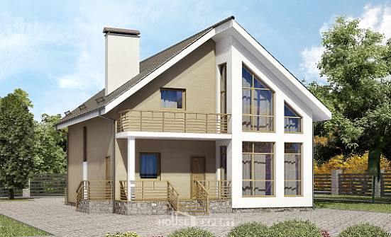 170-006-Л Проект двухэтажного дома мансардой, небольшой загородный дом из бризолита Сыктывкар | Проекты домов от House Expert