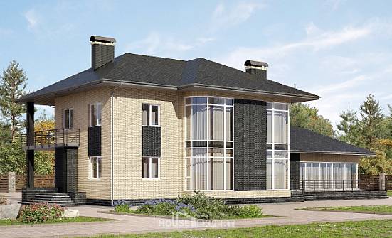 305-003-Л Проект двухэтажного дома, большой загородный дом из газосиликатных блоков Печора | Проекты домов от House Expert