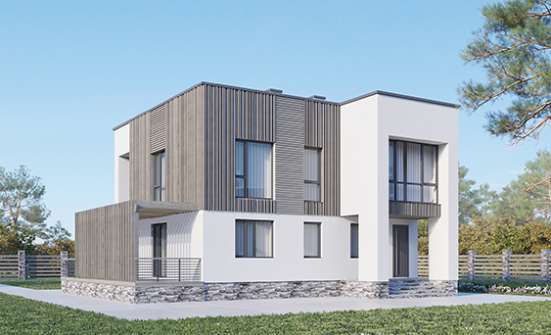 150-017-П Проект двухэтажного дома, компактный коттедж из арболита Печора | Проекты домов от House Expert
