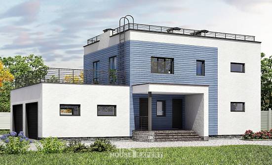 180-012-Л Проект двухэтажного дома и гаражом, красивый загородный дом из кирпича Сыктывкар | Проекты домов от House Expert