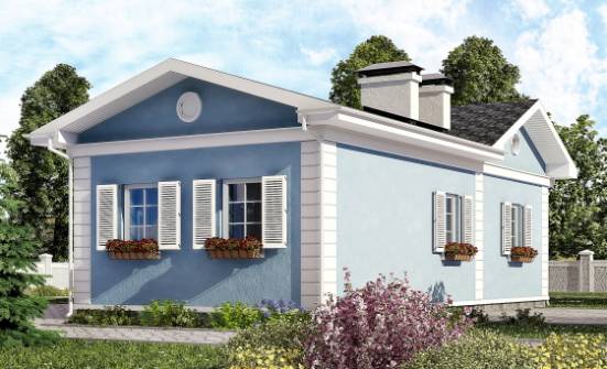 090-004-П Проект одноэтажного дома, современный домик из пеноблока Емва | Проекты домов от House Expert