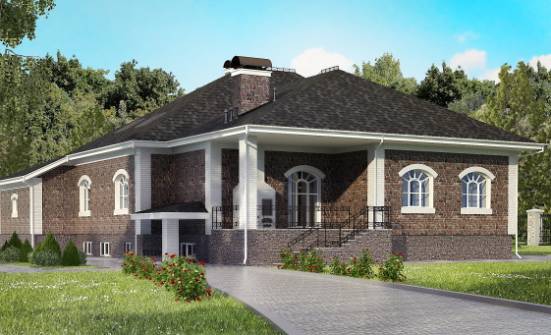 490-001-П Проект трехэтажного дома с мансардой, гараж, красивый дом из кирпича Воркута | Проекты домов от House Expert